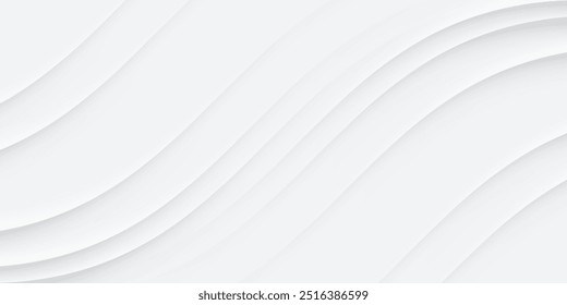 Fundo branco elegante com linhas curvas dinâmicas para design gráfico