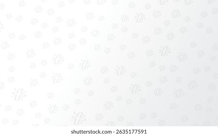 Elegant white background featuring subtle plus symbols pattern creating a clean and modern aesthetic ideal for healthcare or technology related designs and presentations