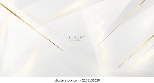 Eleganter weißer Hintergrund mit eleganten goldenen Elementen. Modernes 3D-Abstraktes Vektorgrafik-Design