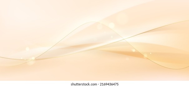 Elegant White Background With Elegant Golden Elements. Modern 3D Abstract Vector Illustration Design