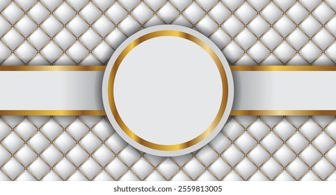 Elegant white background with golden elements. Abstract luxury background for cover, banner, brochure, or flyer elements
