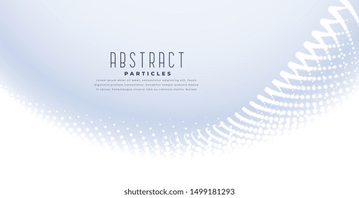 elegant white background with particles wave design