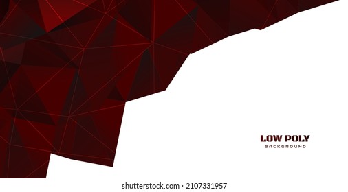 Elegante fondo blanco con diamante rojo bajo forma de poste y sombra. Pancarta azul abstracta