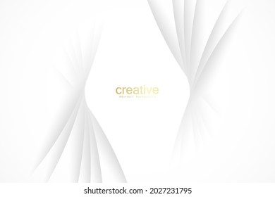 Elegant white background with shiny lines. Modern luxury design
