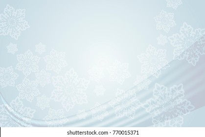 Elegant white background with snowfalls, vector
