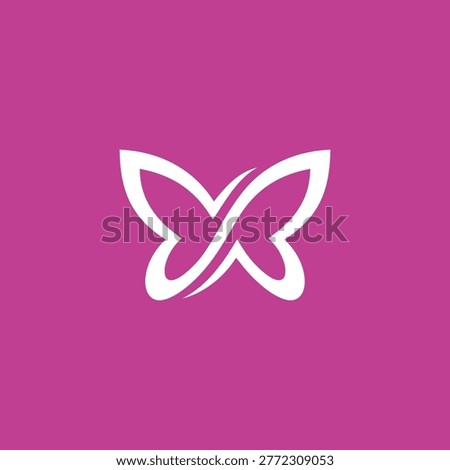 Elegant White Butterfly Logo with Infinity Symbol for Branding and Design Concepts