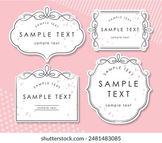 Elegant white card with cherry petals