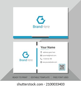 elegant white corporate name card vector