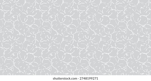 Elegant White Dashed Circles Abstract Light Gray Subtle Seamless