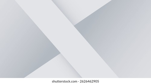 Elegant White Geometric Background with Overlapping Shapes for Modern Design Projects and Presentations, Perfect for Business and Creative Use, Simple and Clean Aesthetic
