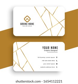 elegant white and gold business card template