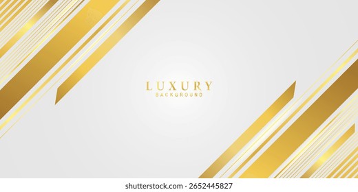 Fundo de tarja diagonal branco e dourado elegante, ideal para certificados, marca elegante ou embalagem de luxo mínimo.
