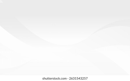 Elegant white gradient backdrop with flowing curves, creating a soft and minimalist design suitable for backgrounds, banners and website templates, smooth transitions for modern presentations