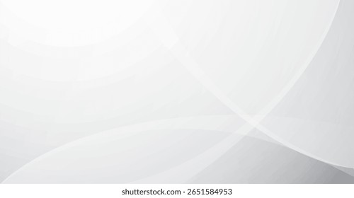 Elegante fondo abstracto blanco y gris con curvas suaves y fluidas que crean una sensación de profundidad y movimiento sutil, transmitiendo un diseño estético minimalista y moderno