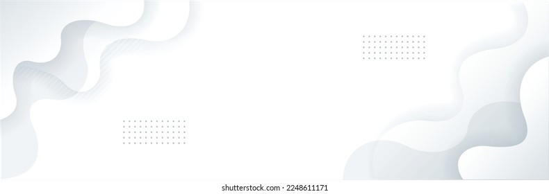 Elegant White and Gray Abstract Design for Modern Technology: A Bright, Clean, and Futuristic Background with Wavy Patterns, Geometric Illustrations, and Soft Curves