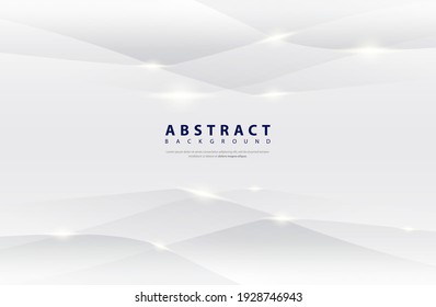 Elegant white and gray background with shiny lines. Modern luxury design