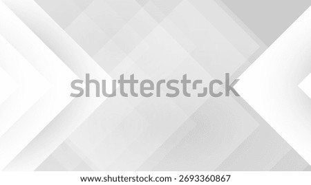 Elegant white and gray geometric background features overlapping triangles and arrows, creating a modern and sophisticated design with soft shadows and subtle gradients for a clean aesthetic