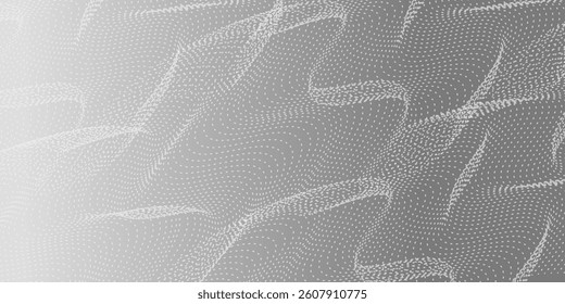 Elegant white gray modern bright wave halftone dotted art background. Business design