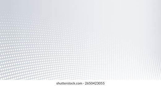 Elegant white gray modern bright wave halftone dotted art background. Business design.
