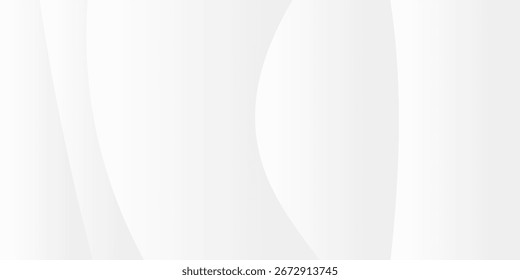 Fundo abstrato branco e cinza elegante com curvas suaves, fluindo, ideal para projetos contemporâneos e profissionais.
