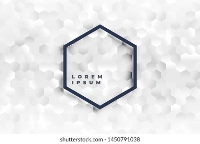 elegant white hexagonal shapes pattern background