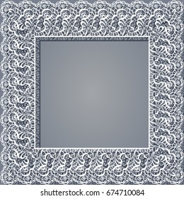 Elegant white lace frame