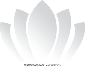 Elegant White Lotus Flower Symbol with Soft Gradient Design, Ideal for Wellness Branding, Spa Logos, Meditation Themes, and Minimalist Nature, Inspired Concepts.