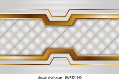 Elegant white luxury background with line gold
