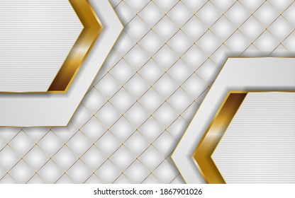 Elegant white luxury background with line gold