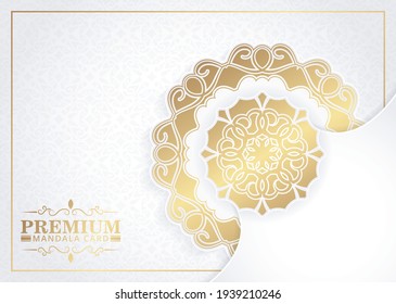 Elegant White Mandala Background Concept