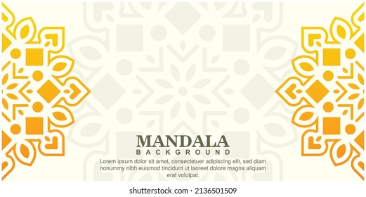 Elegante concepto de fondo de mandala blanca	