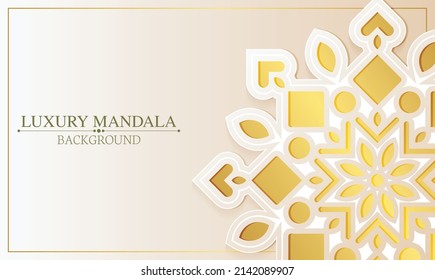 Elegante concepto de fondo de mandala blanca