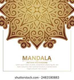 Elegant white mandala background concept
