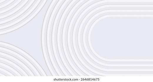 Elegante fondo neumórfico blanco con curvas Abstractas