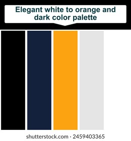 Elegant white to orange and dark color palette. 5 set color palette. Beautiful color palette