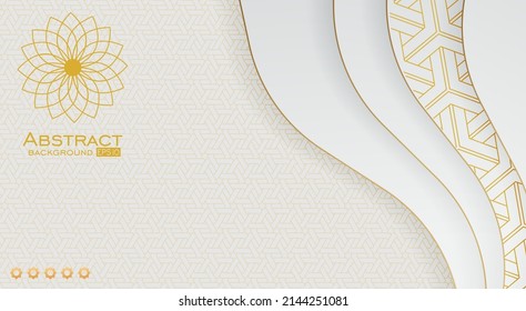 Elegante fondo abstracto premium blanco con lujosos elementos geométricos oscuros