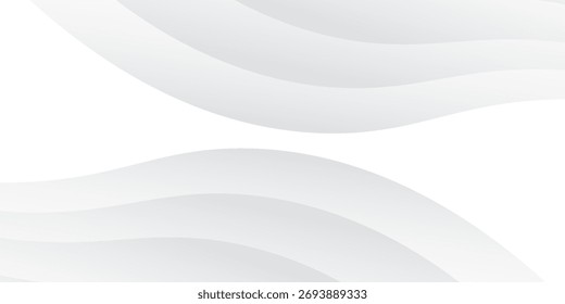 Fondo Abstractas de la onda blanca elegante con las curvas suaves y el gradiente para los proyectos modernos del diseño. Ilustración vectorial eps10