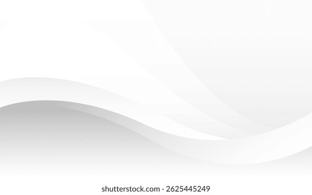 Elegant White Wave Background with Subtle Gradients for Modern Designs and Minimalist Projects, Perfect for Web Banners and Digital Presentations, High Resolution Abstract Art