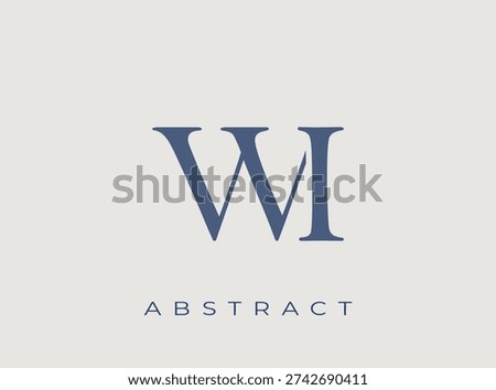 Elegant WI Monogram Logo Design. Perfect for branding, stationery, luxury goods, corporate identity and logo design