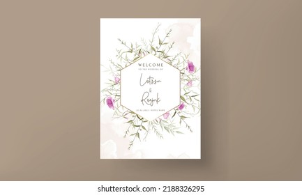 Elegant Wildflower Wedding Invitation Card Template