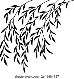 Elegant Willow Branch Corner Design