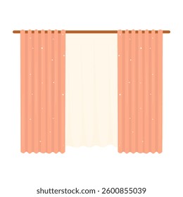 Elegant Window Curtain for Home Decoration Illustration