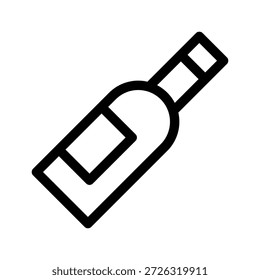 Elegant wine bottle icon set for winery branding, beverage menus, alcohol labels and UI design

