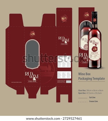 Elegant Wine Box Packaging Template