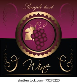 Elegant wine label