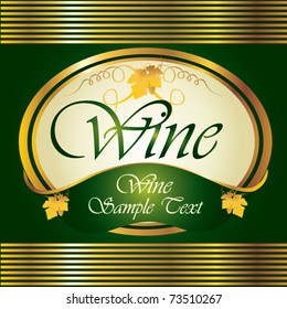 Elegant wine label