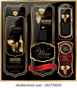 Elegant wine labels