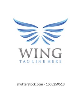 the elegant wing logo fluttered