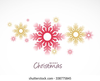 Elegant winter background made of colorful snowflakes with blank space for your text.