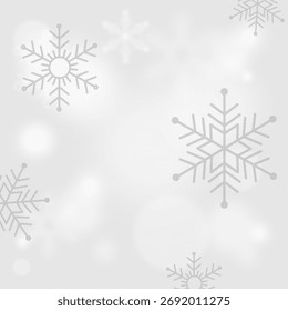 Elegante Vector de fondo de invierno con copos de nieve, patrón de hielo congelado, ilustración de degradado, Navidades editables y Plantilla de diseño de año Nuevo